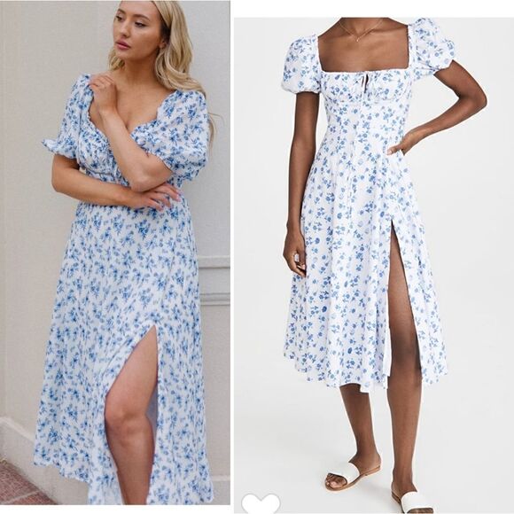 O.P.T Floral Peasant Dress XL - Picture 1 of 11